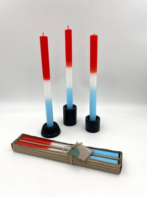 Candle in Luxembourgish Colours